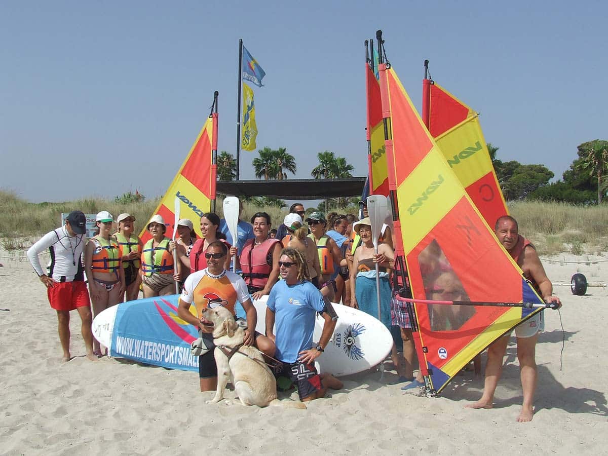Clases de SUP y Windsurf para discapacitados visuales Clases de SUP y Windsurf para discapacitados visuales