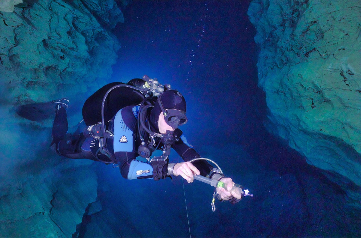 Cave diving